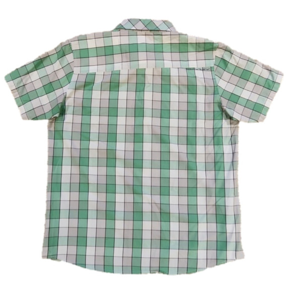 Oakley Green & Gray Squares Button-Up Shirt - Picture 4 of 9
